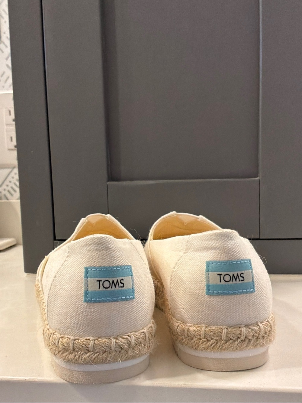 Toms Alpargata Canvas Platform Espadrille White